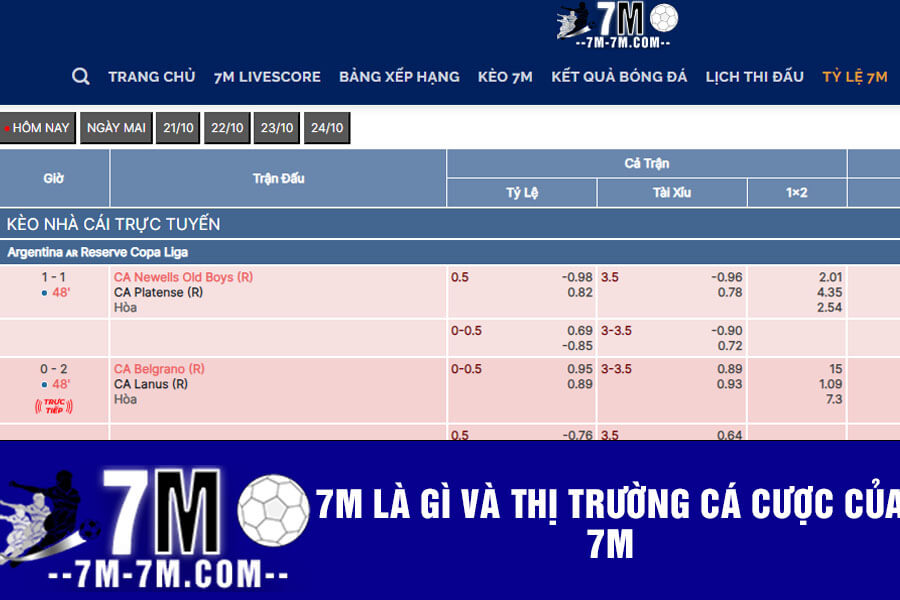 7m là gì và thị trường cá cược của 7m