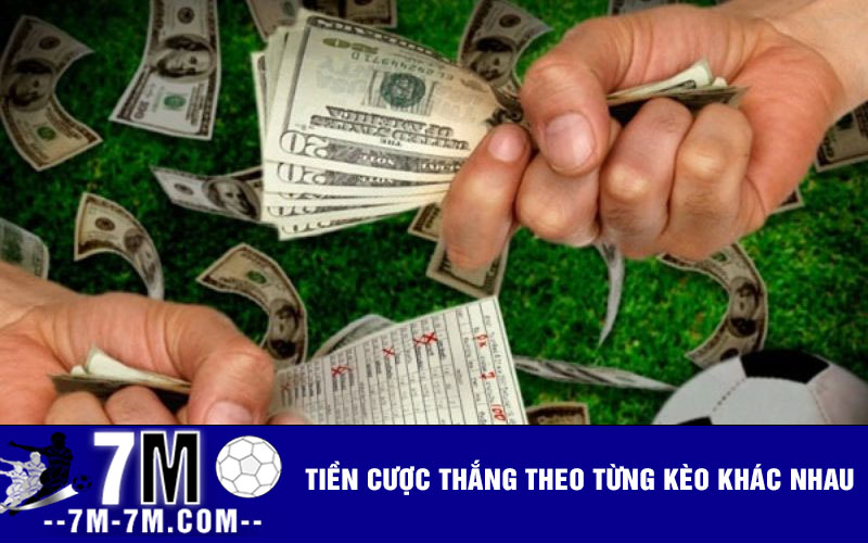 Tiền cược thắng theo từng kèo khác nhau