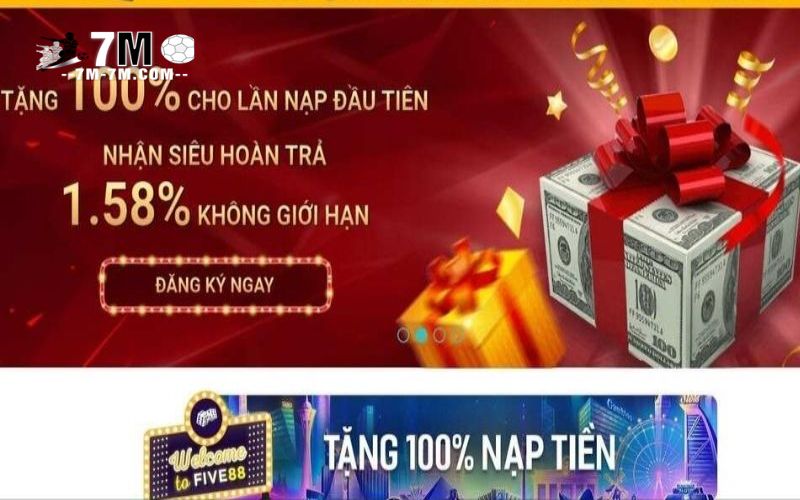 Sự kiện khuyến mãi Five88 dành cho tân thủ